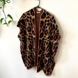 Fuzzy knit shawl